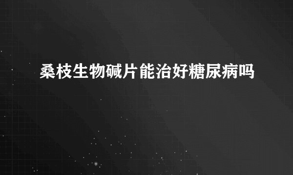 桑枝生物碱片能治好糖尿病吗