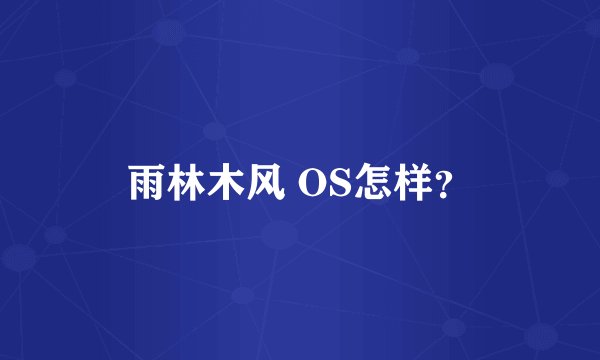 雨林木风 OS怎样?