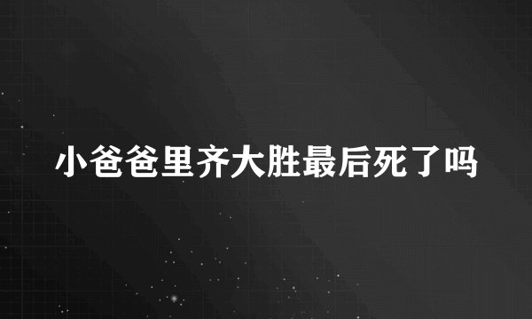 小爸爸里齐大胜最后死了吗