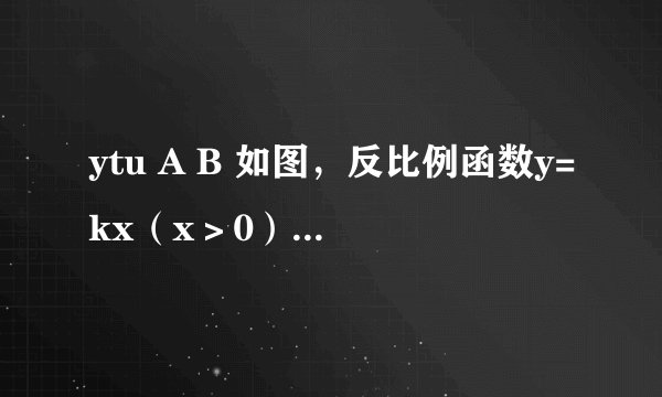 ytu A B 如图,反比例函数y=kx(x>0)的图象与一次函数y=ax+b的图象交于点A(1,6)和点B(3,2).当ax+b<kx时,则x的取值范围是( )A.1<x<3B.x<1或x>3C.0<x<1D.0<x<1或x>3