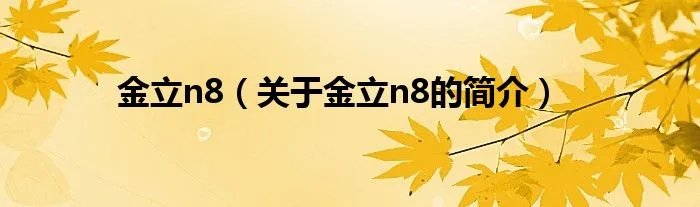 金立n8（关于金立n8的简介）