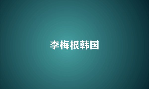 李梅根韩国