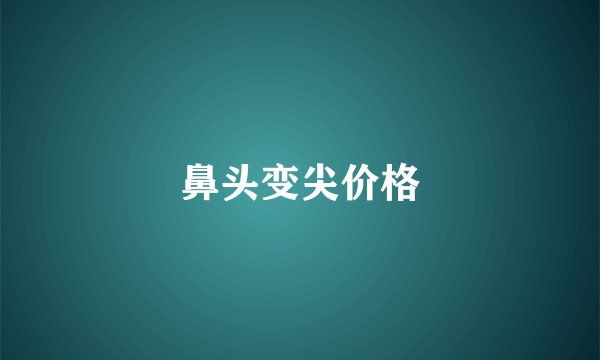 鼻头变尖价格