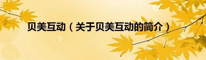 贝美互动（关于贝美互动的简介）