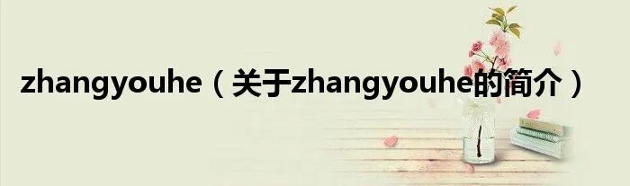 zhangyouhe(关于zhangyouhe的简介)