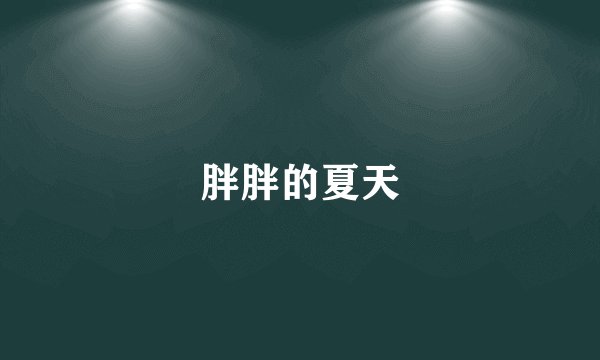 胖胖的夏天