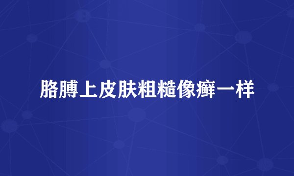 胳膊上皮肤粗糙像癣一样
