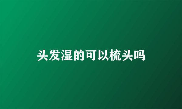 头发湿的可以梳头吗