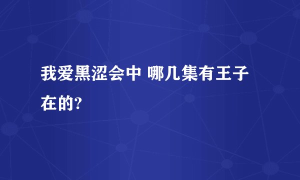 我爱黑涩会中 哪几集有王子在的?