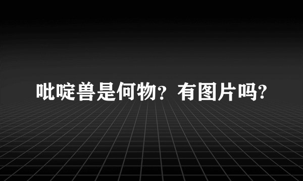吡啶兽是何物？有图片吗?