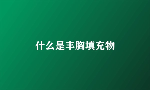 什么是丰胸填充物
