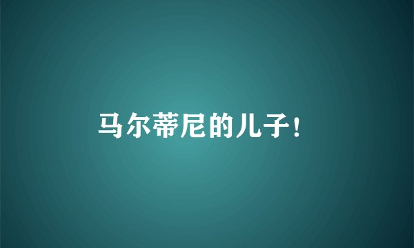马尔蒂尼的儿子！
