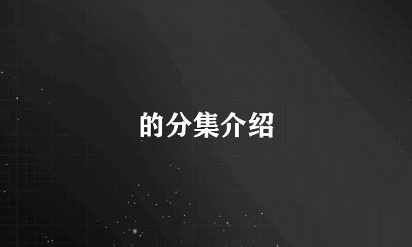 的分集介绍