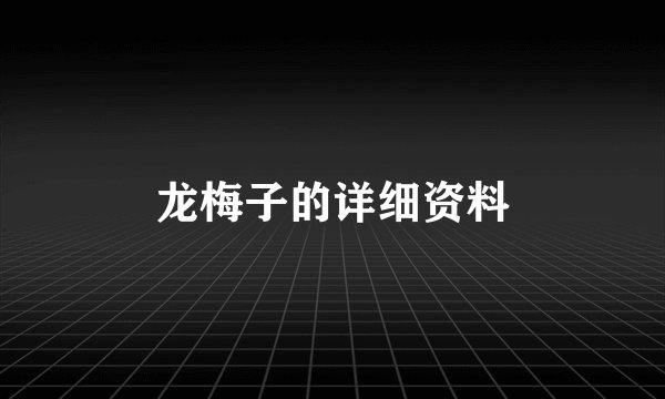 龙梅子的详细资料