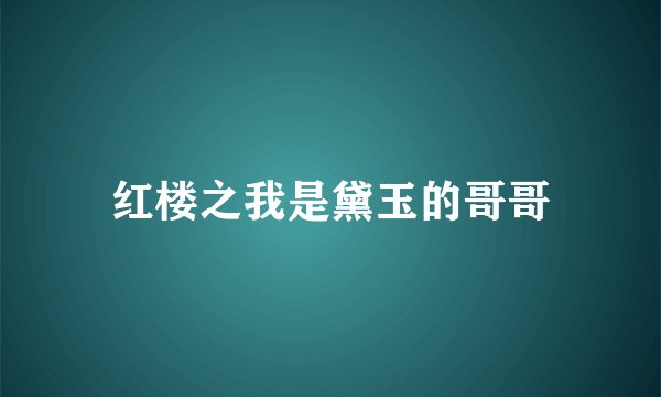 红楼之我是黛玉的哥哥