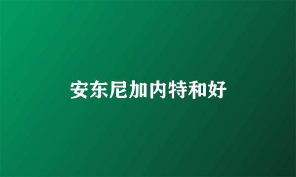 安东尼加内特和好