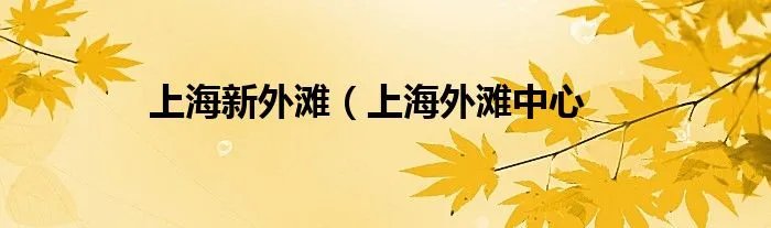 上海新外滩（上海外滩中心