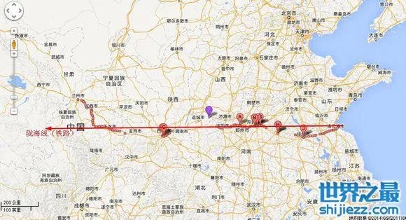 陇海铁路线路图,陇海线经过的城市(17个城市)