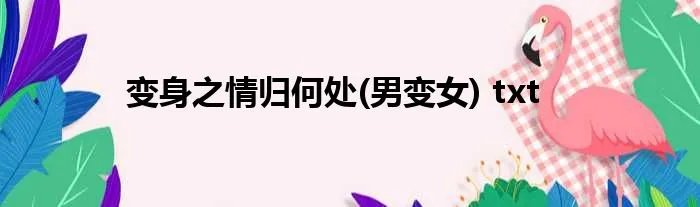 变身之情归何处(男变女) txt