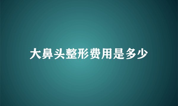 大鼻头整形费用是多少