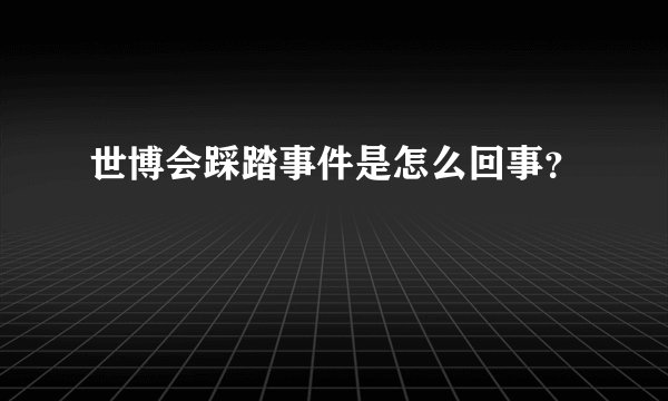 世博会踩踏事件是怎么回事？