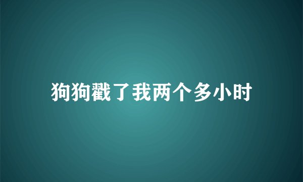 狗狗戳了我两个多小时