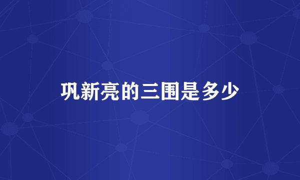 巩新亮的三围是多少