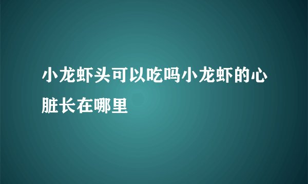 小龙虾头可以吃吗小龙虾的心脏长在哪里