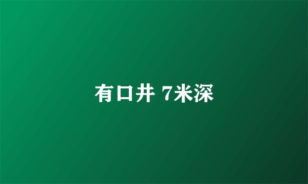 有口井 7米深
