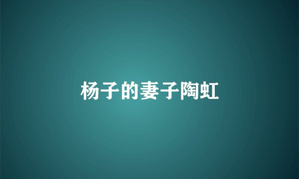 杨子的妻子陶虹