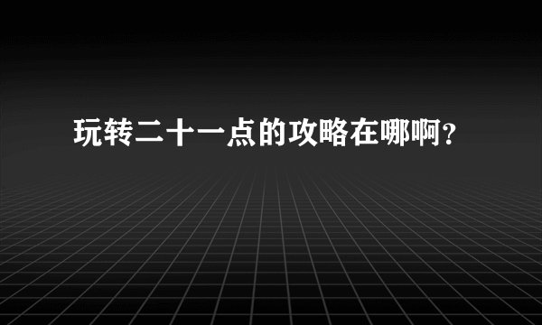 玩转二十一点的攻略在哪啊？
