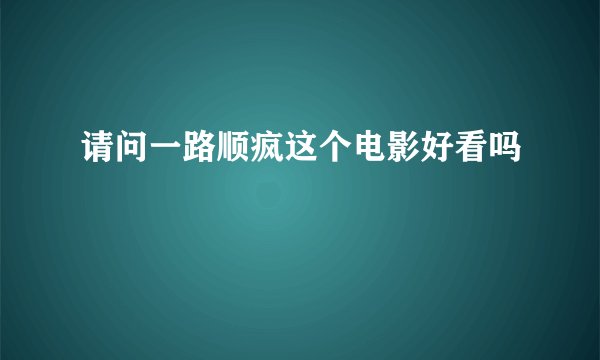 请问一路顺疯这个电影好看吗
