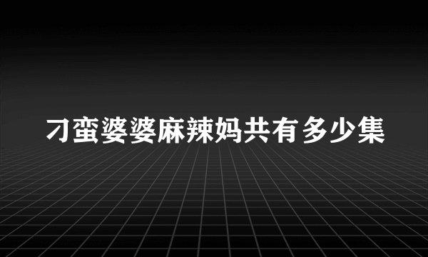 刁蛮婆婆麻辣妈共有多少集
