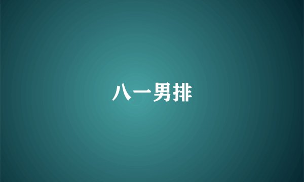 八一男排