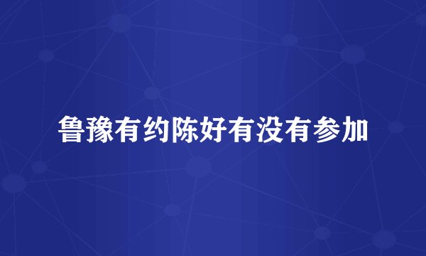 鲁豫有约陈好有没有参加