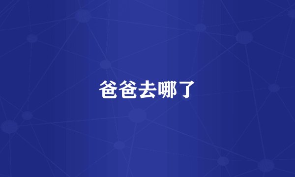 爸爸去哪了