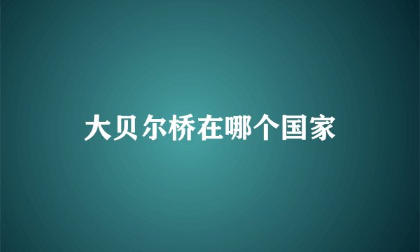 大贝尔桥在哪个国家