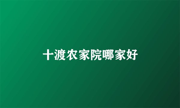 十渡农家院哪家好