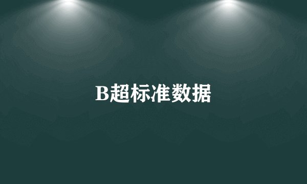 B超标准数据