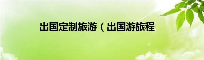 出国定制旅游(出国游旅程
