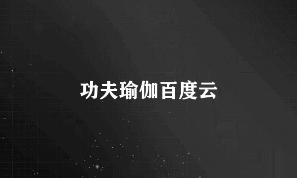 功夫瑜伽百度云