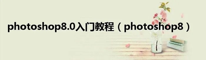 photoshop8.0入门教程（photoshop8）