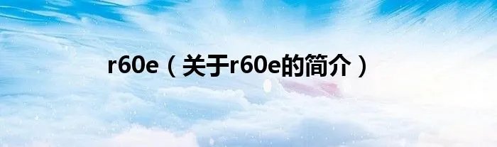 r60e（关于r60e的简介）