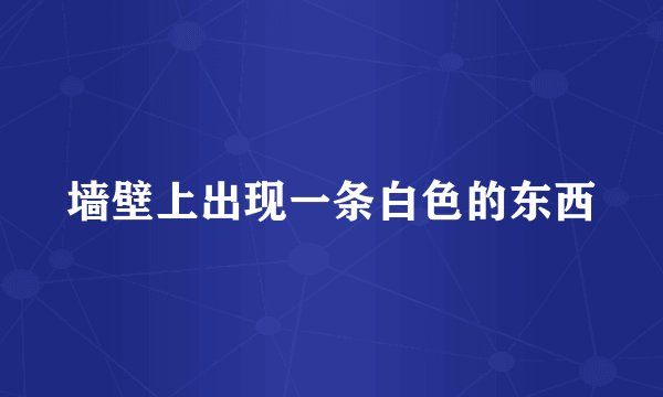 墙壁上出现一条白色的东西