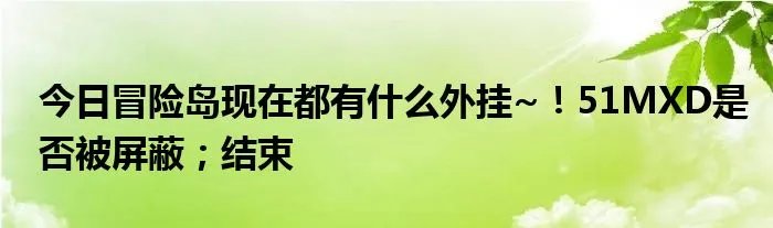 今日冒险岛现在都有什么外挂~！51MXD是否被屏蔽；结束