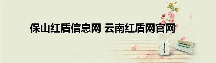 保山红盾信息网 云南红盾网官网