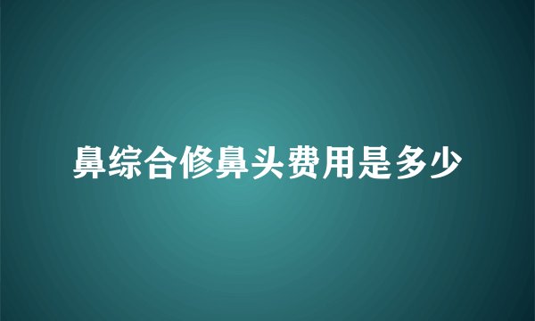 鼻综合修鼻头费用是多少