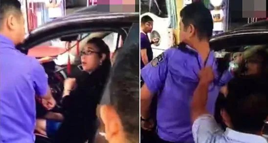 女子违停殴打交警是怎么回事？