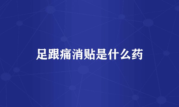 足跟痛消贴是什么药