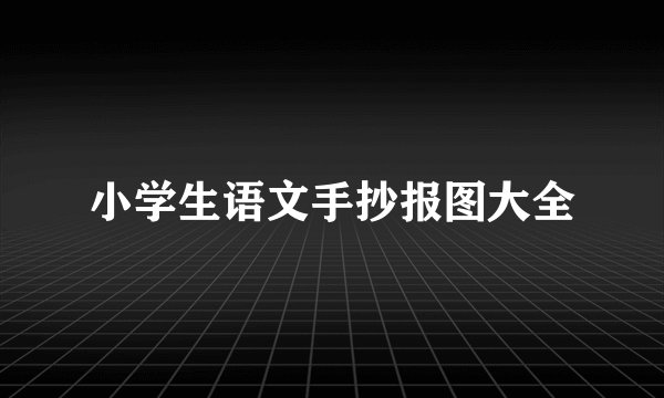 小学生语文手抄报图大全